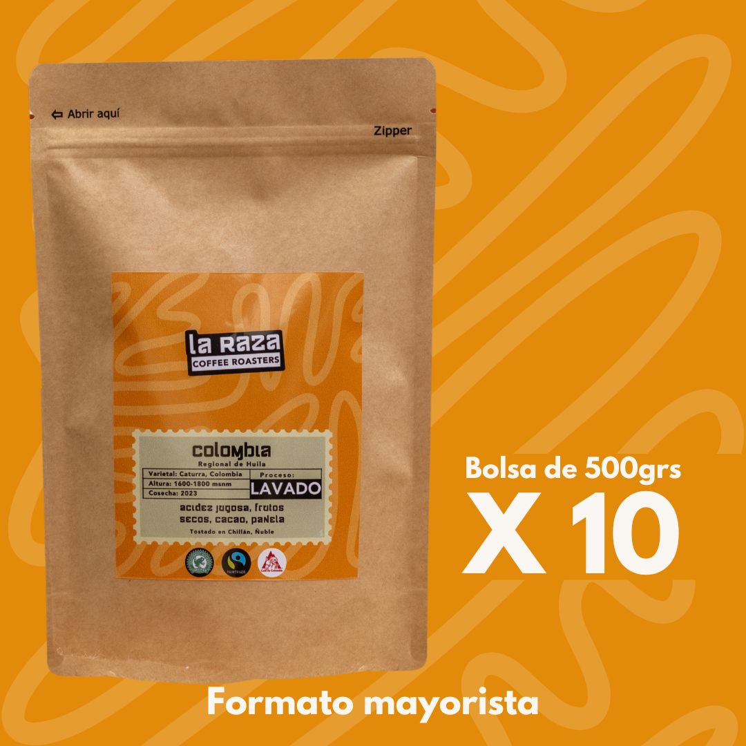 10 Bolsas Colombia Huila Eje cafetero - 500 grs